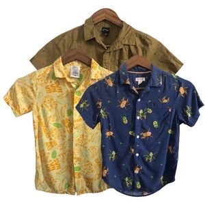 Lot of 3 Short-Sleeve Button-Up Shirts Minions, Bugs, Video Game Print Target